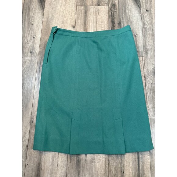 Pendleton Womens Size 14 Wool High-Waisted Green A-Line Skirt - Picture 9 of 9